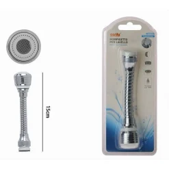ROMPIGETTO AERATORE PER RUBINETTO LAVELLO CUCINA CROMATO FLESSIBILE 15 CM 69252