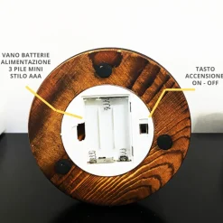 ROSA ETERNA INCANTATA LA BELLA E LA BESTIA IN CUPOLA CON BASE LEGNO E LUCI A LED