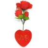 ROSA ROSSA ARTIFICIALE CON CUORE ORSETTO BOX REGALO PER SAN VALENTINO 3 MOD ASS