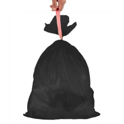 ROTOLI SACCHETTI BUSTE PER SPAZZATURA 115LT 72X105CM CHIUSURA CON LACCETTO NERO