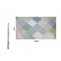 ROTOLO ADESIVO PER MURI PARETE CARTA DA PARATI 61CMX2MT EFFETTO MAIOLICHE 70862