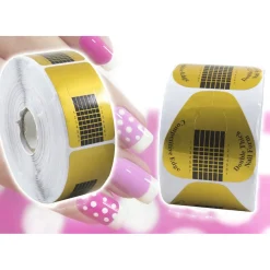 ROTOLO CARTINE UNGHIE RETTANGOLARE ALLUNGAMENTO PER RICOSTRUZIONE NAIL ART 500PZ