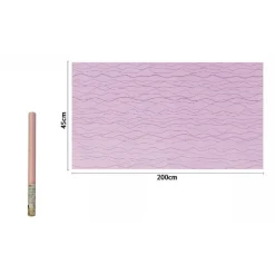 ROTOLO PELLICOLA ADESIVA IN PVC ONDE ROSA 45CM X 2MT MOBILI CASSETTI CASA 71225