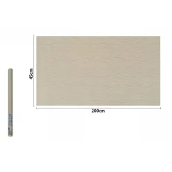 ROTOLO PELLICOLA ADESIVA IN PVC ONDE BEIGE 45CM X 2MT MOBILI CASSETTI CASA 71223