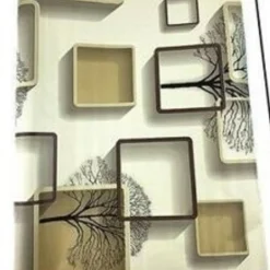 ROTOLO PELLICOLA ADESIVA FINTA LIBRERIA A CUBI 45CMX2M PANNELLI CASSETTI MOBILI