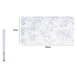 ROTOLO PELLICOLA PER FINESTRE DECORATIVA MOTIVO FLOREALE 2D 45CMX2MT ADESIVA VETRO 10102