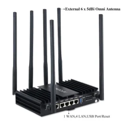 ROUTER DUAL BAND WIRELESS AC GIGABIT 6 ANTENNE 3 CPU COMPUTER WIFI CASA UFFICIO