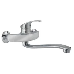 RUBINETTO A PARETE MISCELATORE 2 FORI A MURO PER LAVELLO DA CUCINA CROMATO 52335