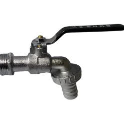 RUBINETTO A SFERA CON PORTAGOMMA DA 3/4" PER POMPA GIARDINO CON LEVA APERTURA