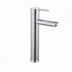 RUBINETTO BAGNO CROMATO LUCIDO MISCELATORE ORIENTABILE LAVABO A CANNA ALTA 87388