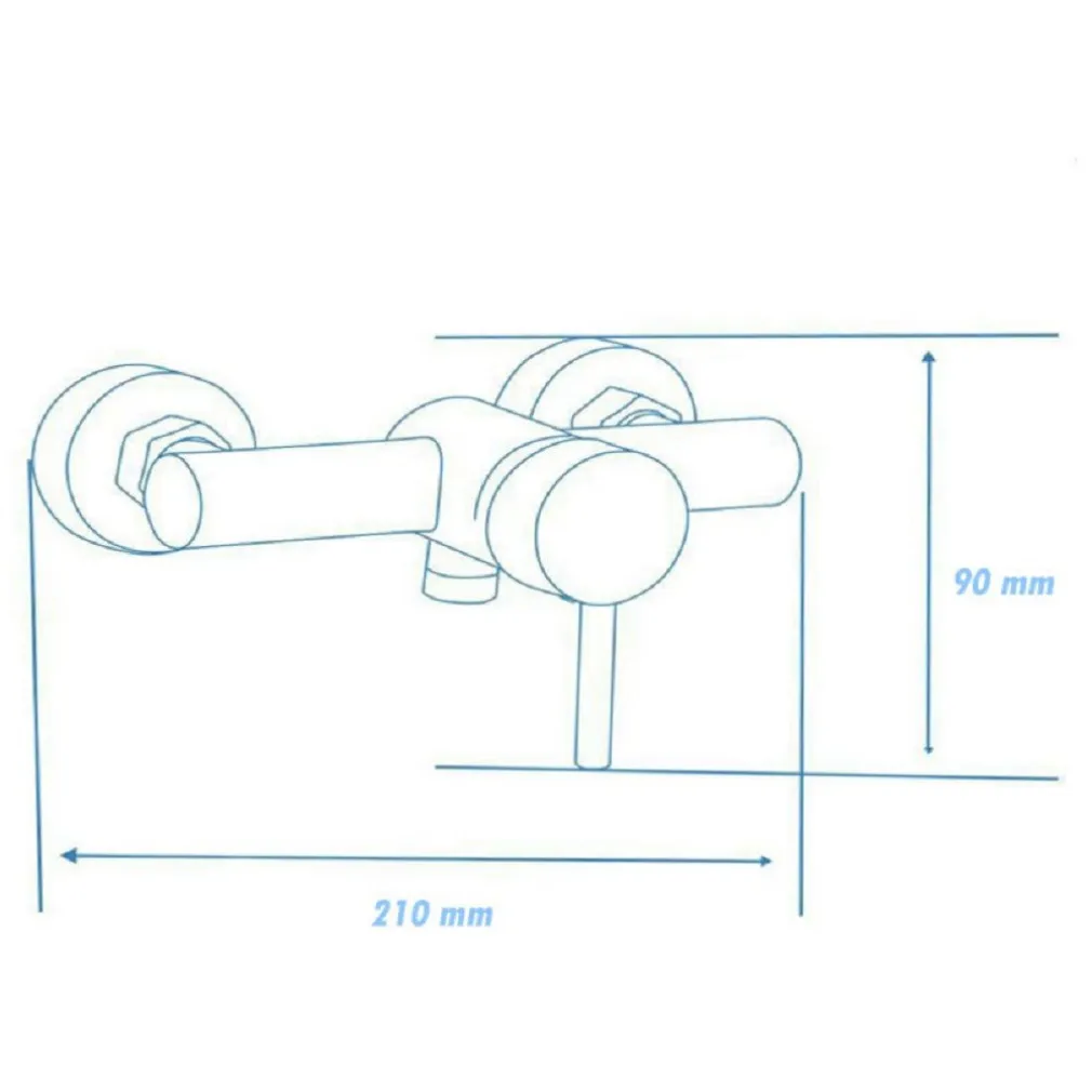 RUBINETTO BAGNO MODERNO CROMATO LUCIDO MISCELATORE ORIENTABILE CABINA DOCCIA 87389