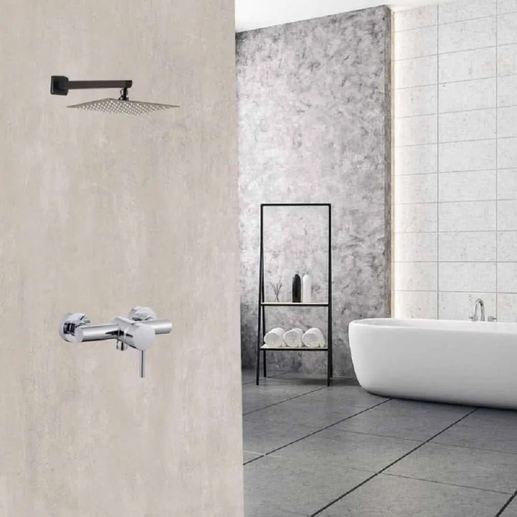 RUBINETTO BAGNO MODERNO CROMATO LUCIDO MISCELATORE ORIENTABILE CABINA DOCCIA 87389