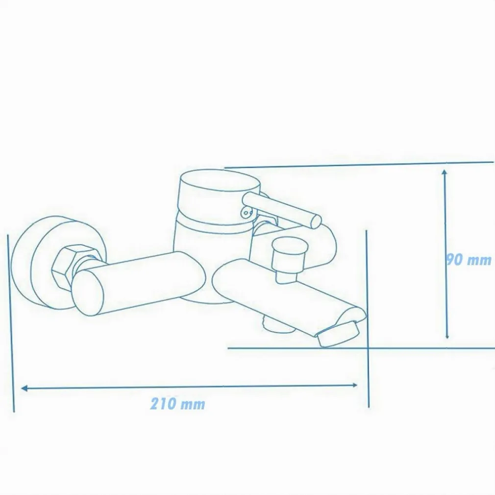 RUBINETTO BAGNO MODERNO CROMATO LUCIDO MISCELATORE ORIENTABILE PER VASCA 87390