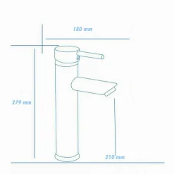 RUBINETTO BAGNO MODERNO NERO OPACO MISCELATORE ORIENTABILE LAVABO CANNA ALTA 87393