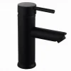 RUBINETTO BAGNO MODERNO NERO OPACO MISCELATORE ORIENTABILE LAVABO CANNA BASSA 87391