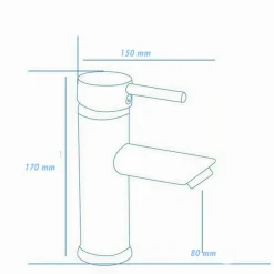 RUBINETTO BAGNO MODERNO NERO OPACO MISCELATORE ORIENTABILE LAVABO CANNA BASSA 87391
