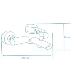 RUBINETTO BAGNO ULTRA MODERNO NERO OPACO MISCELATORE ORIENTABILE PER VASCA 87395