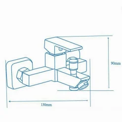 RUBINETTO BAGNO ULTRA MODERNO MISCELATORE ORIENTABILE PER VASCA NERO OPACO 87209