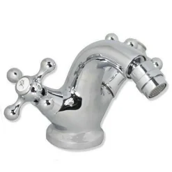 RUBINETTO BIDET MISCELATORE DOPPIO COMANDO MONOFORO BAGNO OTTONE CROMATO 52345A