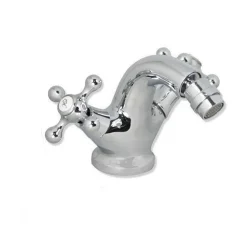 RUBINETTO BIDET MISCELATORE DOPPIO COMANDO MONOFORO BAGNO OTTONE CROMATO 52345A