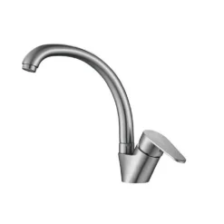 RUBINETTO CUCINA LAVELLO MONOFORO MISCELATORE ORIENTABILE CROMATO SATINATO 79827