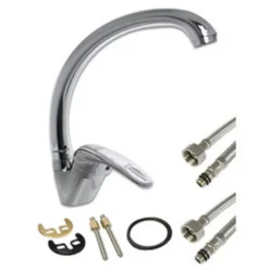 RUBINETTO DA CUCINA MISCELATORE DA LAVELLO MONOCOMANDO OTTONE CROMATO 52845A