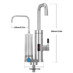 RUBINETTO DEPURATORE ELETTRICO ISTANTANEO CALDAIA ACQUA CALDA CON DISPLAY 3000 W