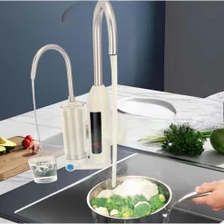 RUBINETTO DEPURATORE ELETTRICO ISTANTANEO CALDAIA ACQUA CALDA CON DISPLAY 3000 W