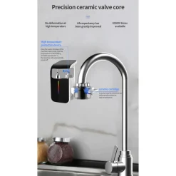 RUBINETTO ELETTRICO PER ACQUA CALDA ISTANTANEA SENZA CALDAIA CON DISPLAY FO-J07