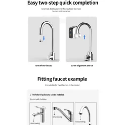 RUBINETTO ELETTRICO PER ACQUA CALDA ISTANTANEA SENZA CALDAIA CON DISPLAY FO-J07