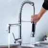 RUBINETTO LAVABO CUCINA CANNA ALTA DOPPIO MISCELATORE MONOCOMANDO ESTRAIBILE