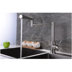 RUBINETTO LAVELLO CUCINA PIEGHEVOLE MONOCOMANDO CON BRACCIO ESTENSIBILE