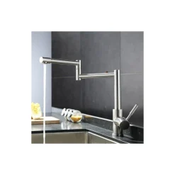 RUBINETTO LAVELLO CUCINA PIEGHEVOLE MONOCOMANDO CON BRACCIO ESTENSIBILE