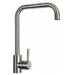 RUBINETTO LAVELLO CUCINA CANNA ALTA QUADRATA MISCELATORE OTTONE SATINATO 52813