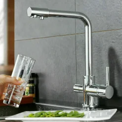 RUBINETTO MISCELATORE 3 VIE PER DEPURATORE ACQUA PURIFICATORE OSMOSI INVERSA