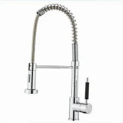 RUBINETTO MISCELATORE CON DOCCETTA LAVELLO ISOLA PER CUCINA CANNA ALTA 87466