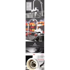 RUBINETTO MISCELATORE ELETTRICO CALDAIA ACQUA CALDA CON SPINA CUCINA BAGNO 3000W