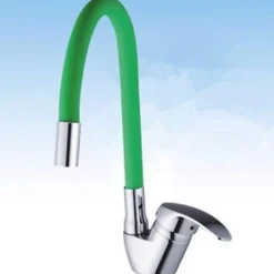 RUBINETTO MISCELATORE GIREVOLE PER LAVANDINO LAVELLO CUCINA COLORE CANNA VERDE