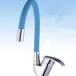 RUBINETTO MISCELATORE GIREVOLE PER LAVANDINO LAVELLO CUCINA COLORE CANNA BLU