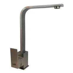 RUBINETTO MISCELATORE IN ACCIAIO INOX SATINATO CANNA ALTA LAVELLO PER CUCINA 52690