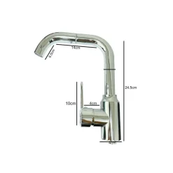 RUBINETTO MISCELATORE MONOCOMANDO LAVELLO CUCINA CANNA ALTA ROTANTE CROMATO 8702