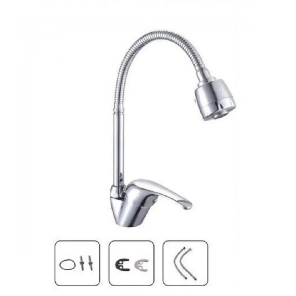 RUBINETTO MISCELATORE PER CUCINA CANNA ALTA FLESSIBILE LAVELLO DOCCETTA 52934