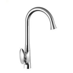 RUBINETTO MISCELATORE PER LAVELLO DA CUCINA IN OTTONE CROMATO COLOR SILVER 59362