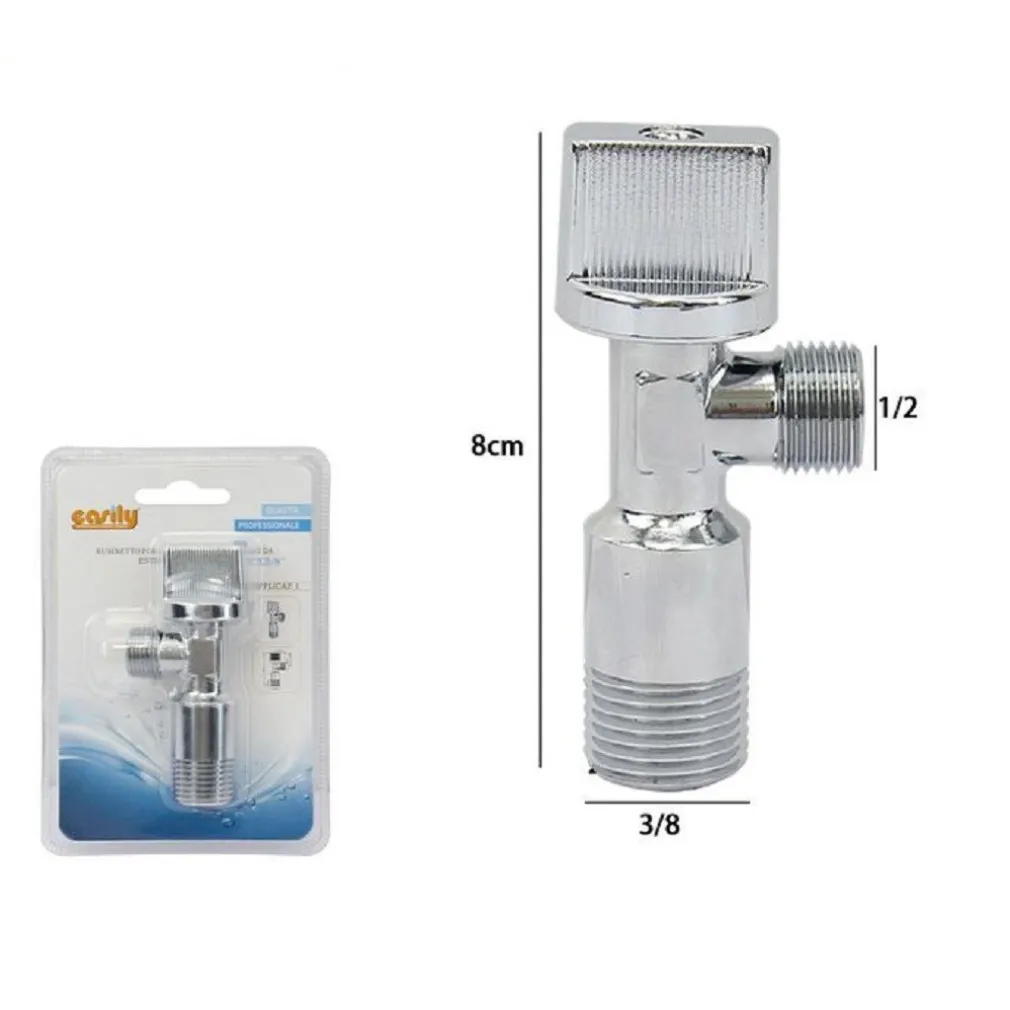 RUBINETTO SOTTOLAVABO CROMATO 3/8 1/2 SOTTO LAVANDINO 8CM CROMO VALVOLA 59986