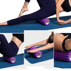 RULLO FITNESS PILATES SCHIUMA TUBO ESERCIZI PALESTRA YOGA MASSAGGI SCHIENA 33x14