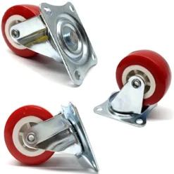 RUOTA CON PIASTRA GIREVOLE PER CARRELLO SEDIA DIAMETRO 5CM 50 MM NUCLEO PLASTICA