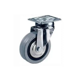 RUOTA GRIGIA CON PIASTRA GIREVOLE TBP CEBORA DIAMETRO 60 80 100 125