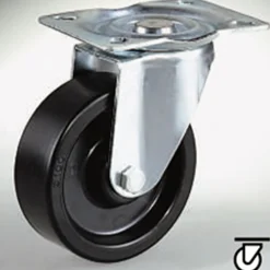 RUOTA IN NYLON NERO CON PIASTRA DP CEBORA DIAMETRO 30 40 50 60 80