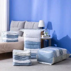 SACCHETTO BORSA SOTTOVUOTO VESTITI PIUMINI CASA NESSUNA POMPA SALVASPAZIO ARMADIO 50X70X32CM