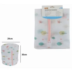 SACCHETTO LAVANDERIA LAVAGGIO RETE CERNIERA BIANCHERIA 20X30 CM A FANTASIA 87434